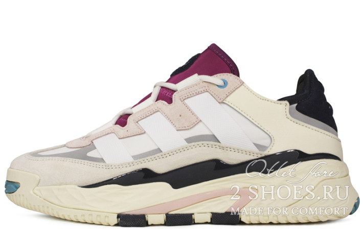 Кроссовки Adidas Niteball Cream White Pink Tint FW3317 белые