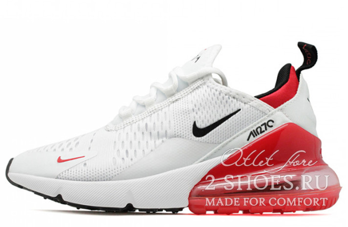 Кроссовки Nike Air Max 270 White Red  белые