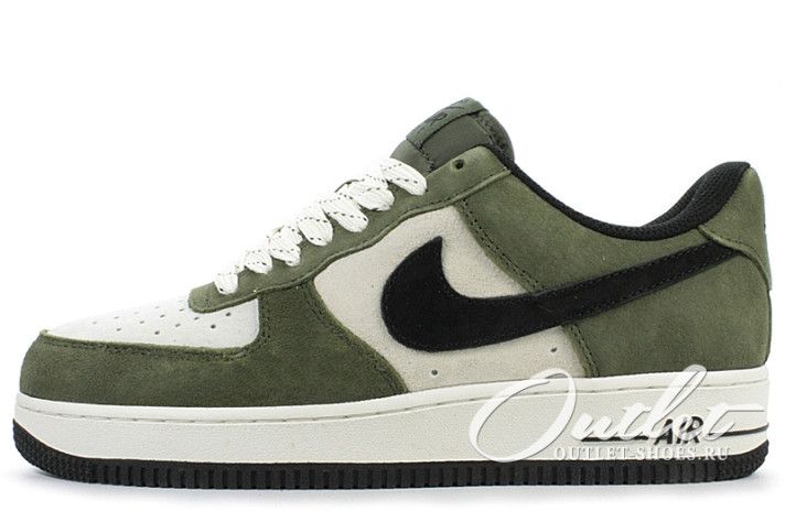Кроссовки Nike Air Force 1 Low Winter Akira Green Black White  зеленые
