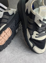Кроссовки Adidas Nite Jogger carbon black gray живое фото 4