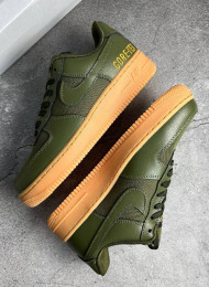 Кроссовки Nike Air Force 1 Low Gore-Tex Medium Olive Sequoia живое фото 1