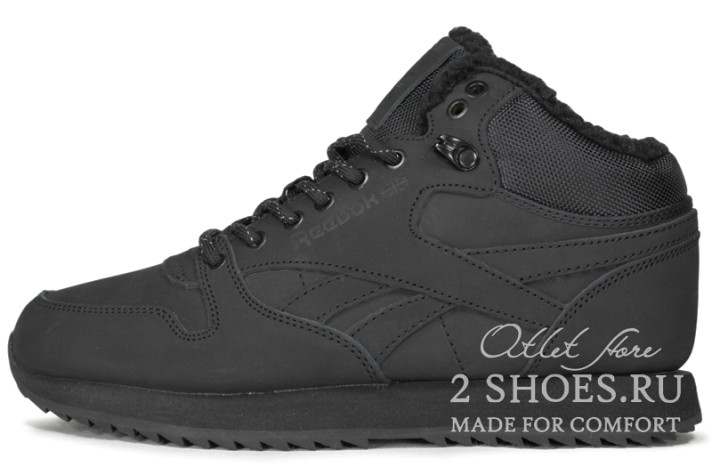 Кроссовки Reebok Mid Ripple Winter Black  черные